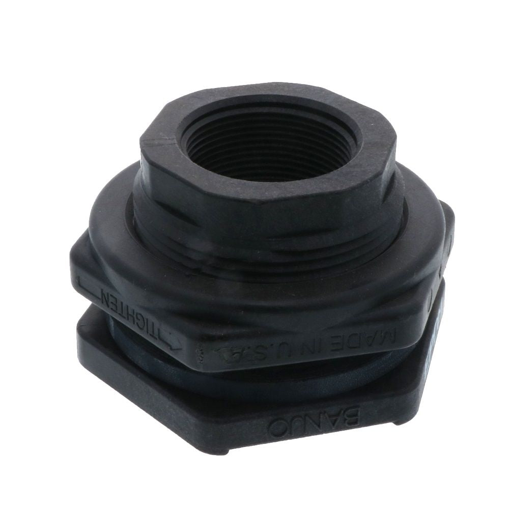 Banjo 1" Polypropylene Bulkhead Tank Fitting with EPDM Gaskets