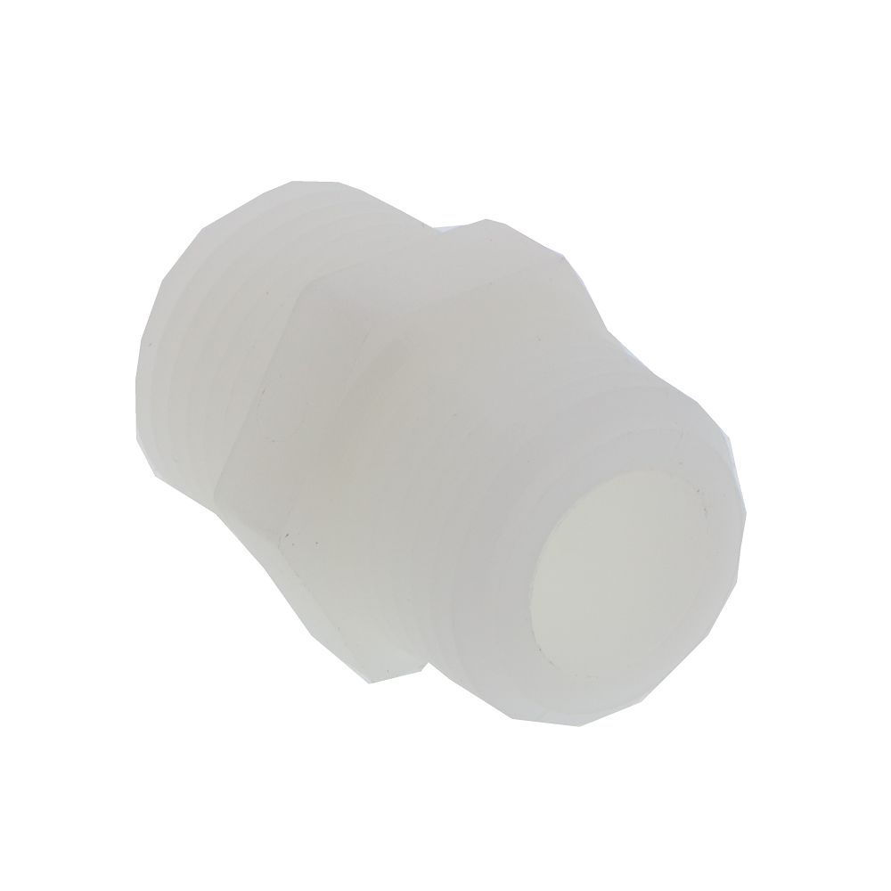 Nipple Hex - 1/2" MPT Natural Nylon