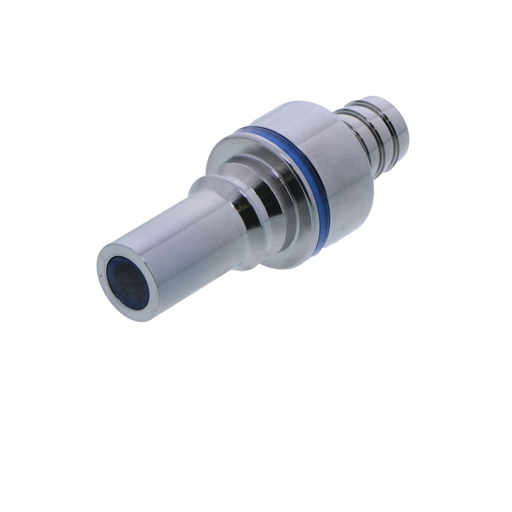 LQ6D22008BLU Valved In-Line Liquid Cooling Coupling Insert 1/2 ID Barb Cool Blue
