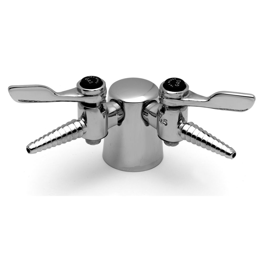 T&S Brass BL-4200-0 Laboratory Turret with Two 90 Degree Serrated Hose Cocks