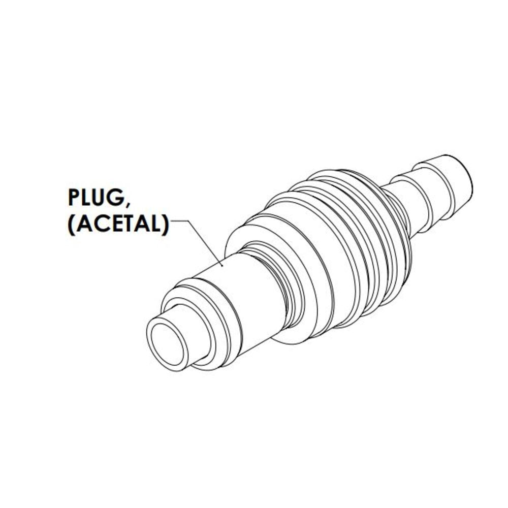 LinkTech 40AC InLine Plug, Valved, 1/4" HB