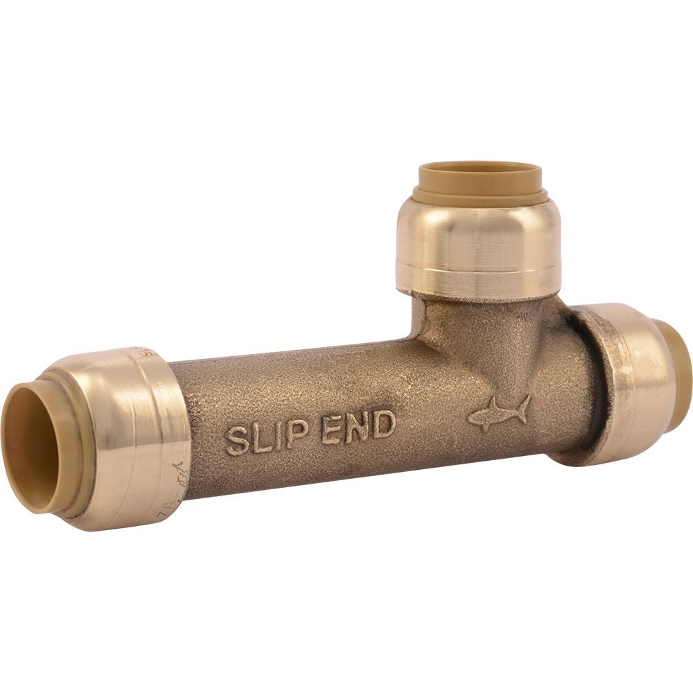 SharkBite® U3362LF Lead-Free Brass Push-to-Connect SLIP Tee - 1/2" x 1/2" x 1/2"
