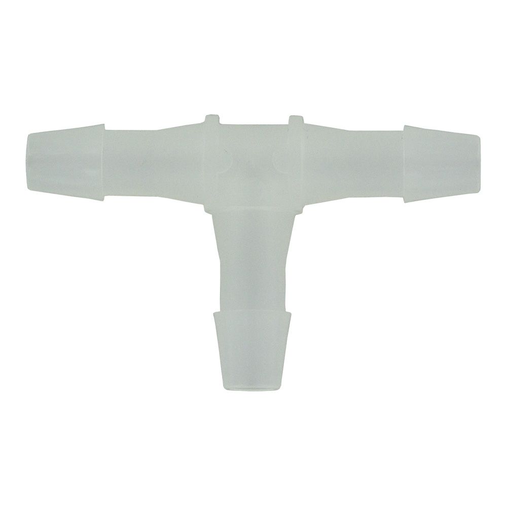 FitQuik Polypropylene Union Tee Barb Fitting - 3/16 ID x 3/16 ID x 3/16 ID