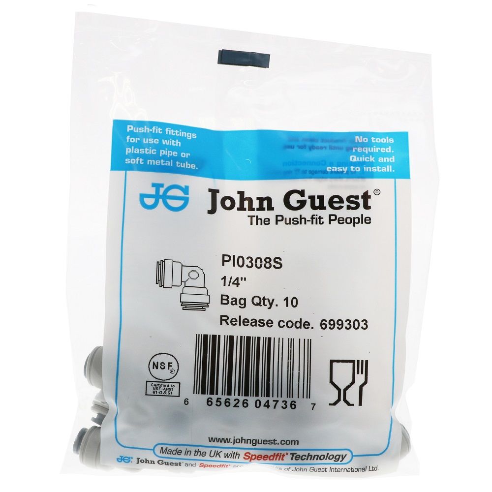 John Guest Union Elbow - 1/4