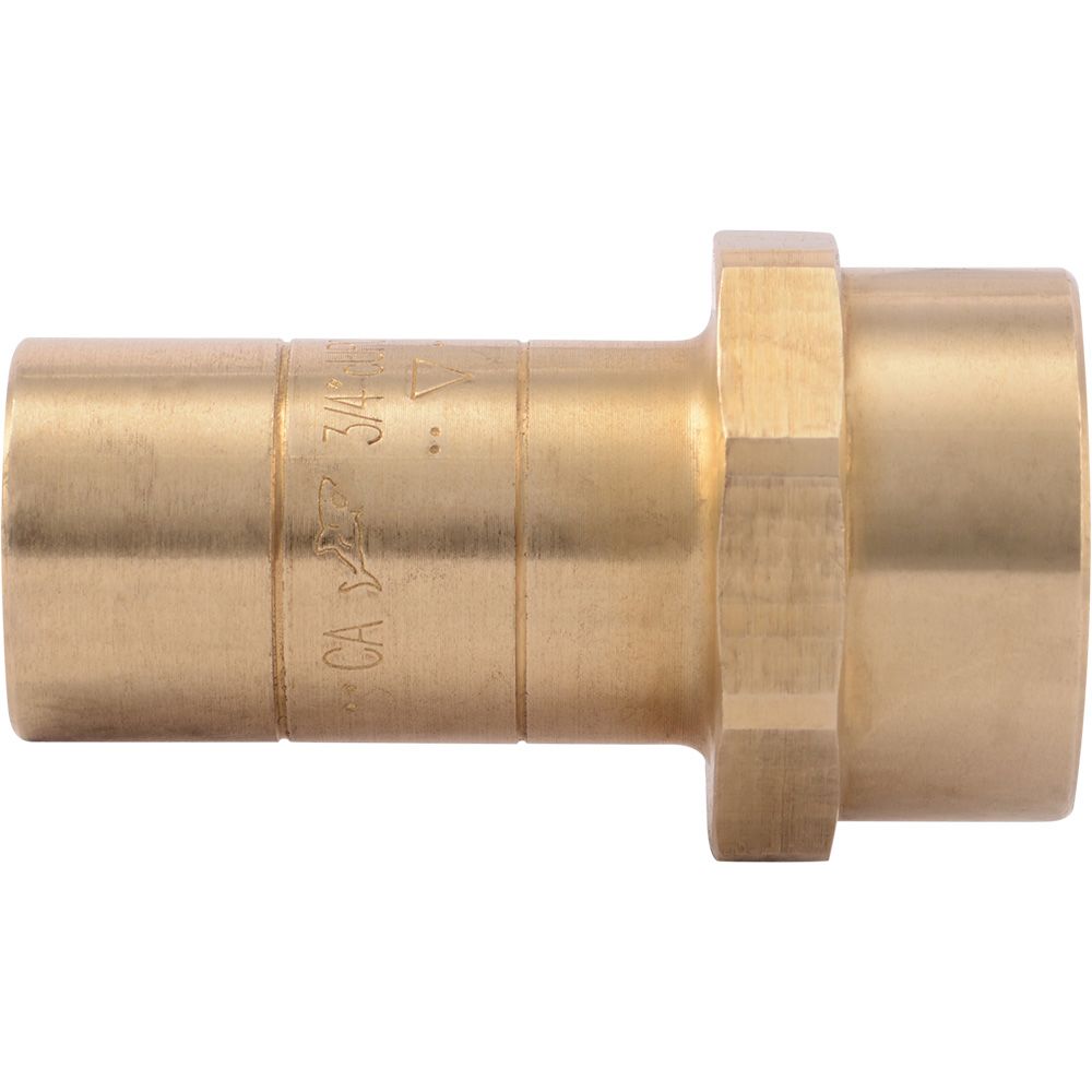 SharkBite® U766LF Lead-Free Brass Push-to-Connect Threaded Fitting Adapter - 3/4" CTS x 3/4" FPT