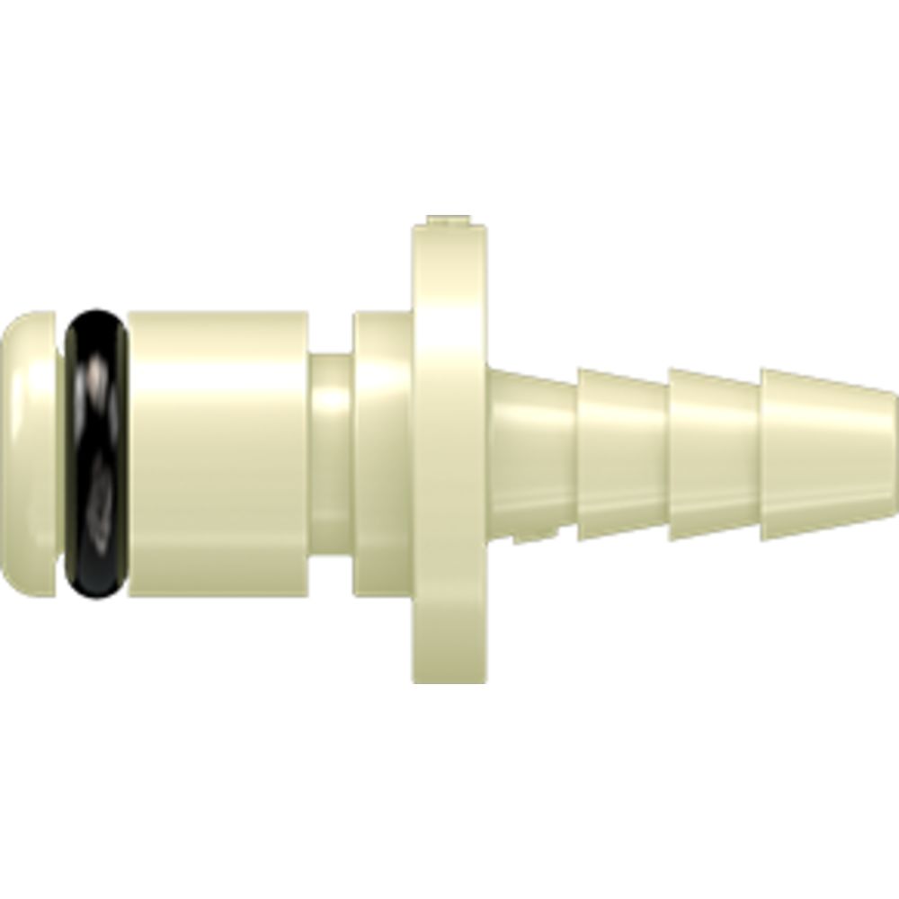 LinkTech 20PP Series Straight Male, Non-valved, 1/8" HB, Molded Almond Color, Polypropylene