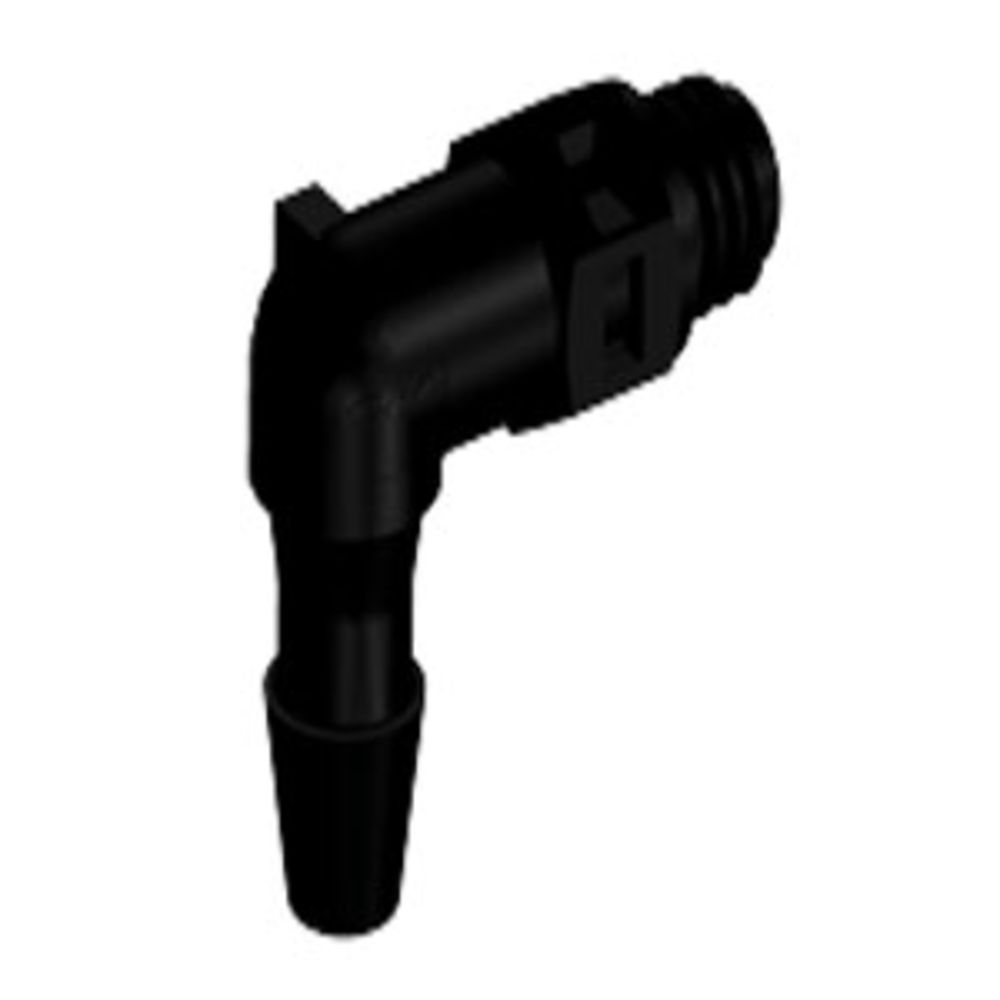 ME431 Elbow Fitting Black Nylon Tapered 10-32 X 1/8 HB