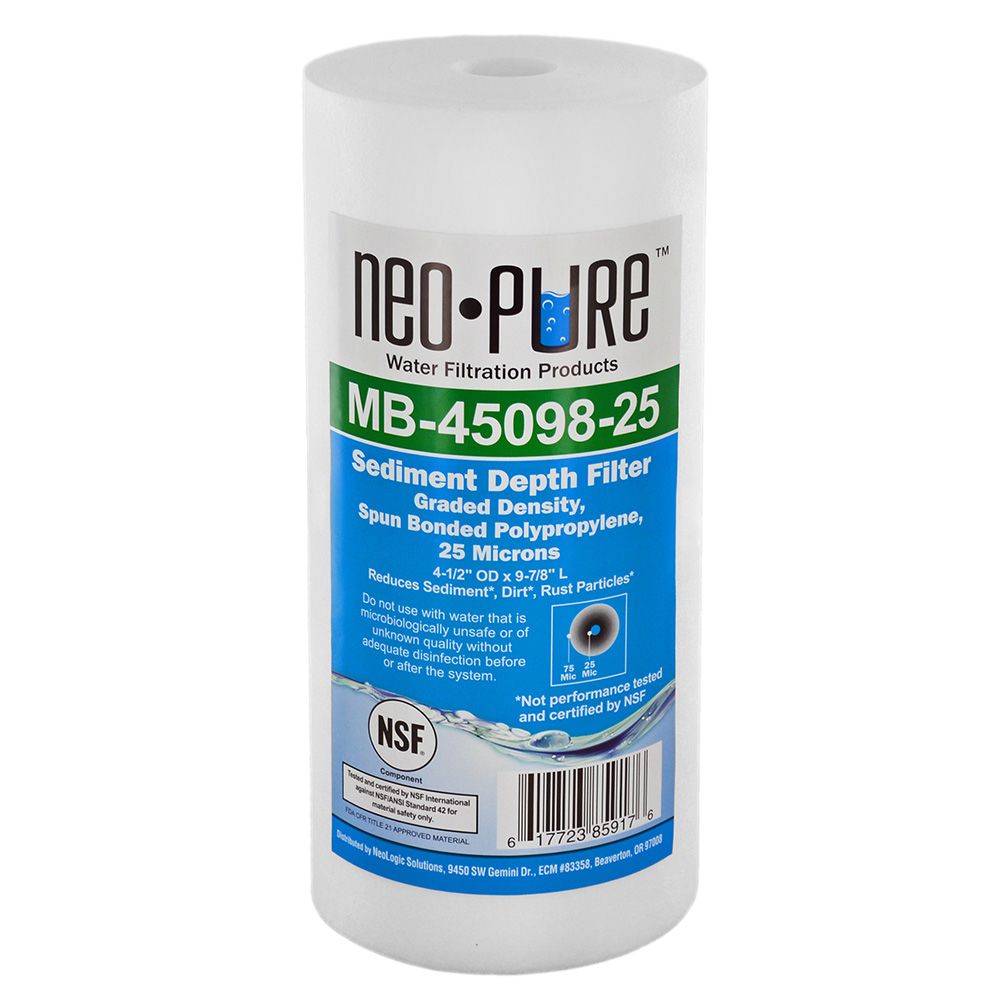Neo-Pure 10" BB Graded Density Polypropylene Sediment Filter 75/25 mic