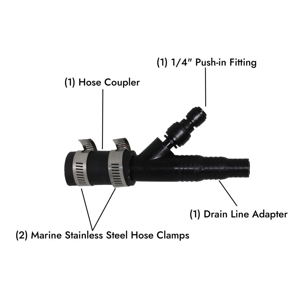 Dishwasher/RO Drain Line Adapter - 1/4" Tube Connection