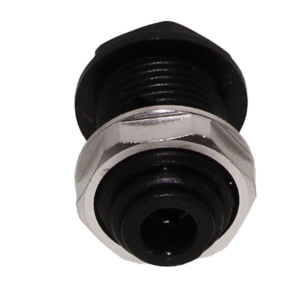 John Guest Bulkhead Connector BLACK ACETAL - 8mm x 8mm