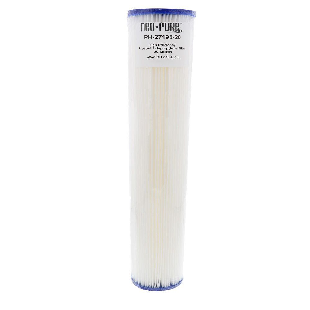 Neo-Pure PH-27195-20 19-1/2" High Efficiency Pleated Filter 20 micron