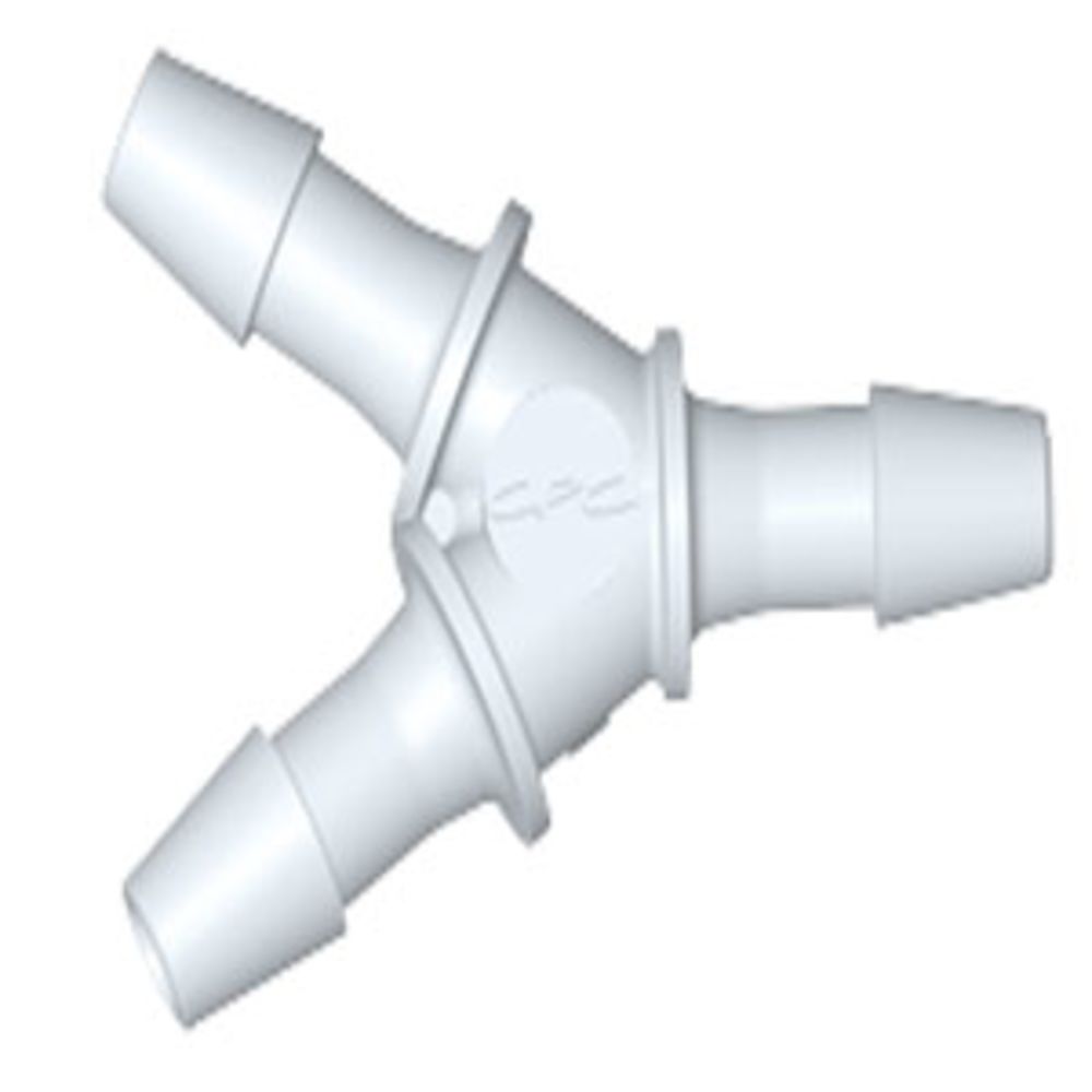 HY370 Y Fitting Natural PVDF 3/32 HB x 3/32 HB x 3/32 HB