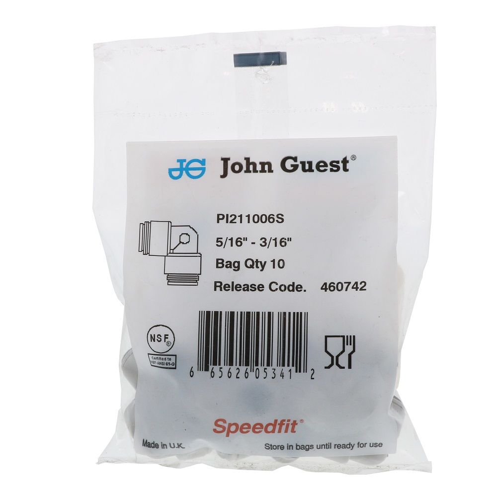 John Guest Reducing Elbow - 5/16 x 3/16