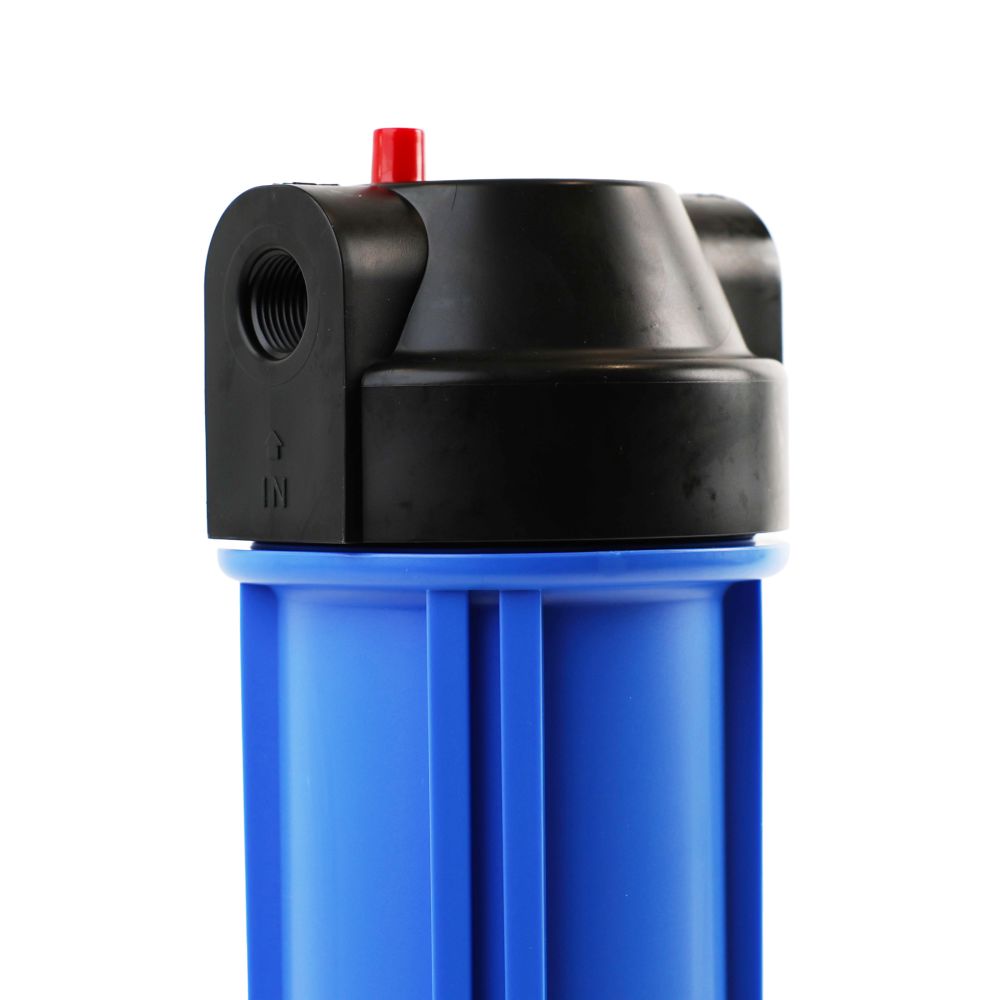 20" Neo-Pure SlimLine Flat Cap Housing NSF Black Cap/Blue Sump 1/2" w/Pressure Relief