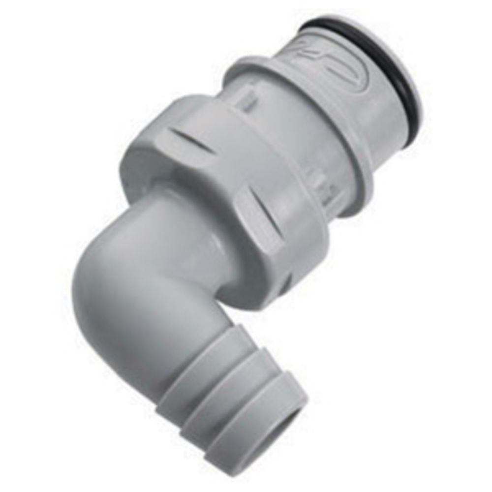 65200 NSF Non-Valved Elbow Hose Barb Coupling Insert 3/8 ID Barb