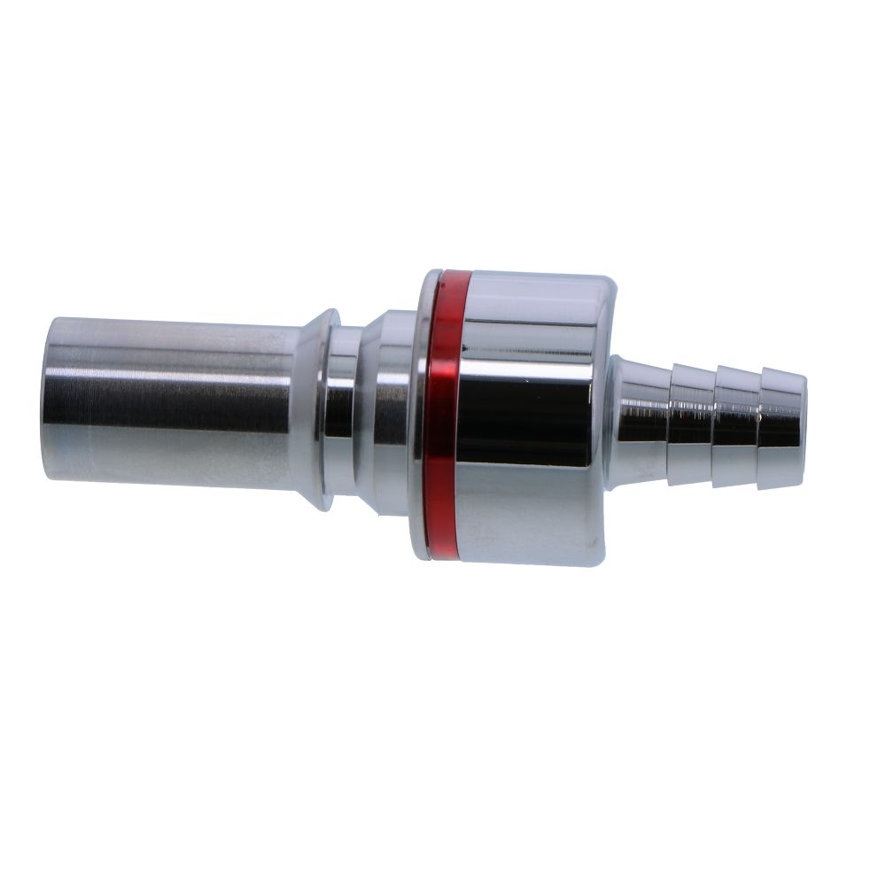 LQ6D22006RED Valved In-Line Liquid Cooling Coupling Insert 3/8 ID Barb Warm Red