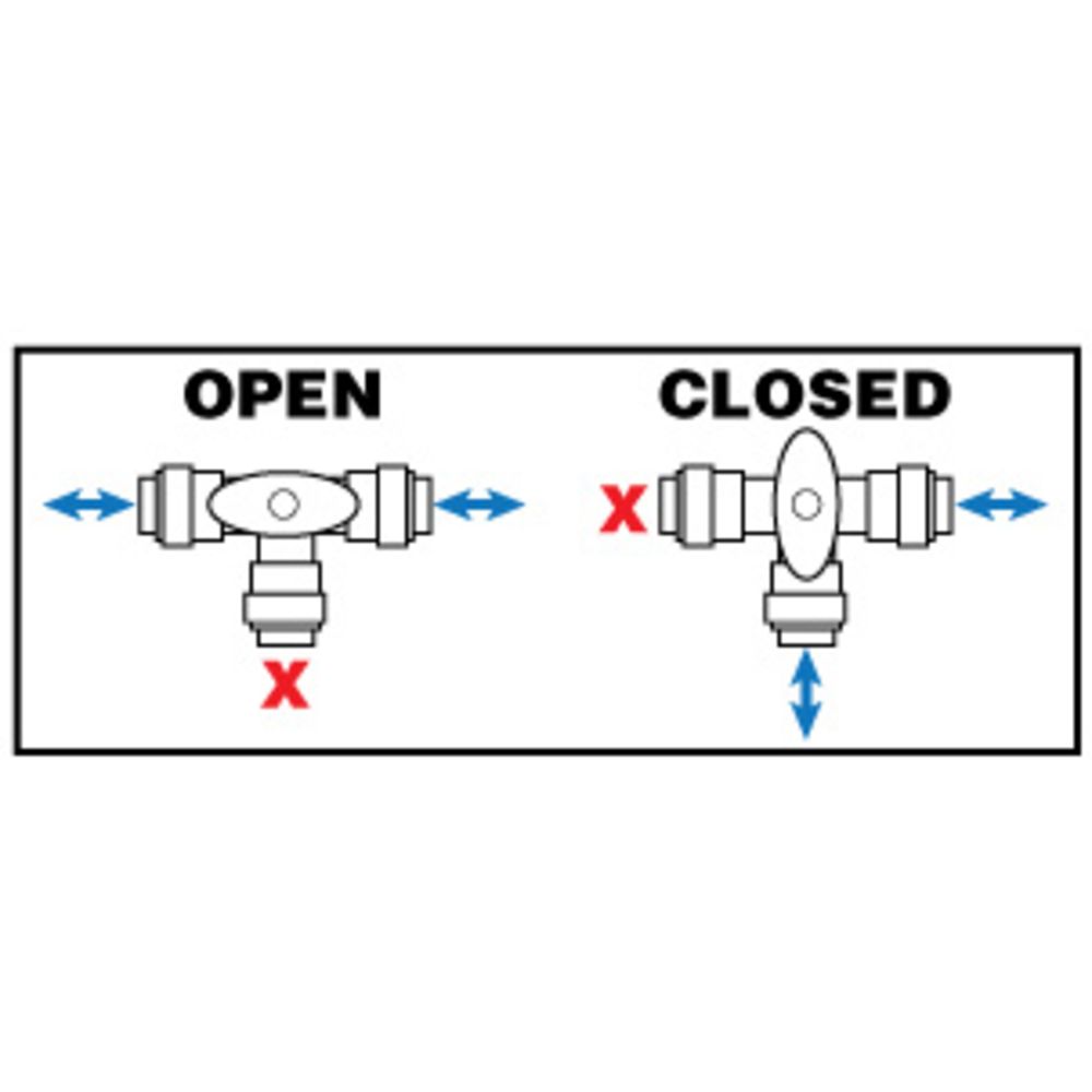 Watts AquaLock/SeaTech - 3 Way Selector Valve Type 38 - 1/2 CTS x 1/2 CTS x 1/2 CTS
