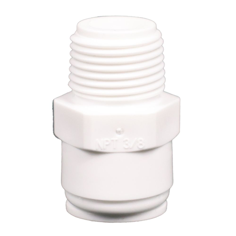 Male Connector Acetal 3/8 qc x 3/8 MNPT