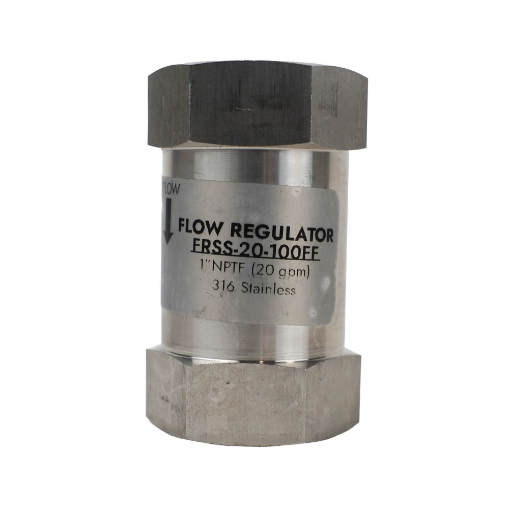 Neo-Pure Stainless Steel Flow Restrictor 20 GPM 316SS 1" FPT x FPT