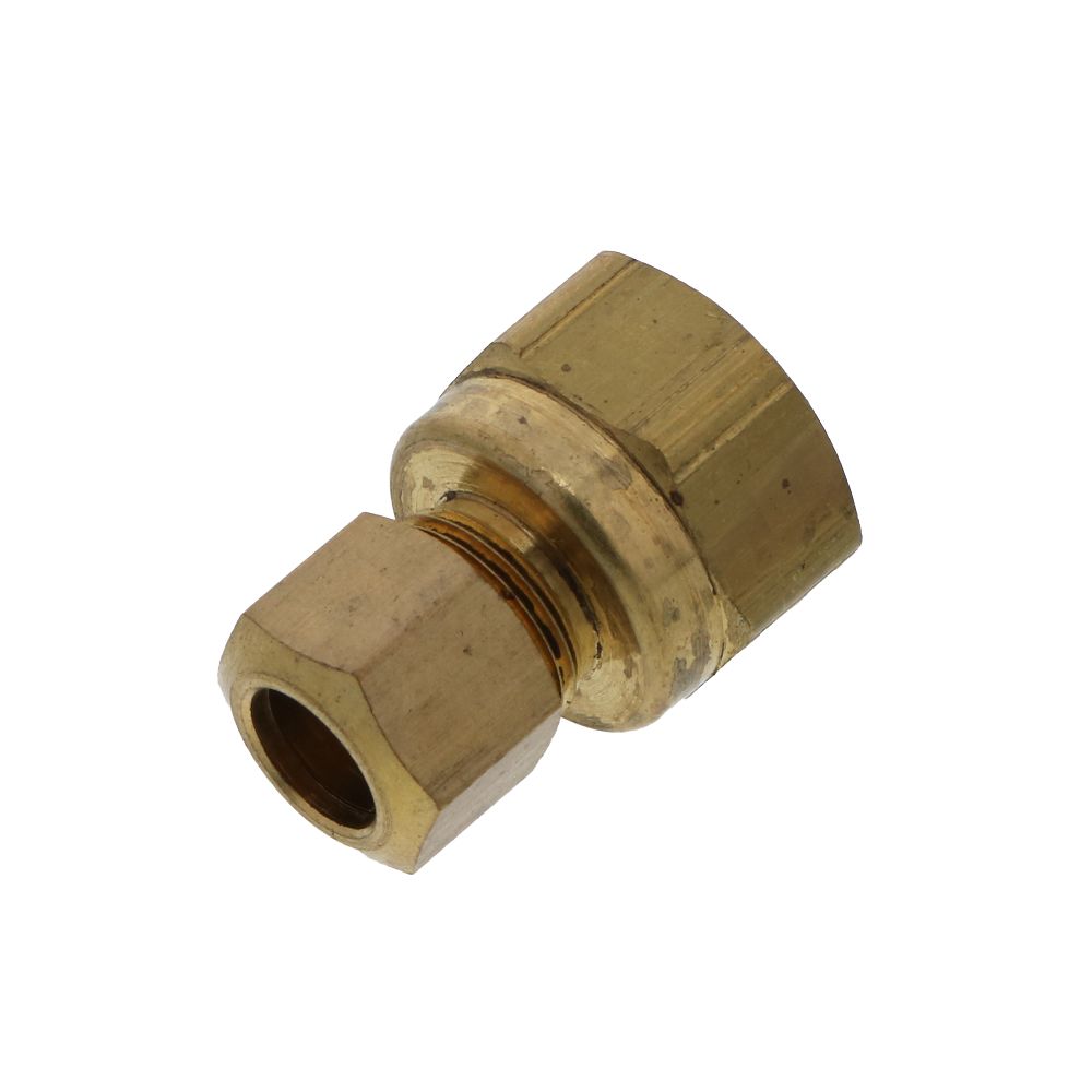 Brass Compression Female Connector 3/8 Compression x 1/2 FPT