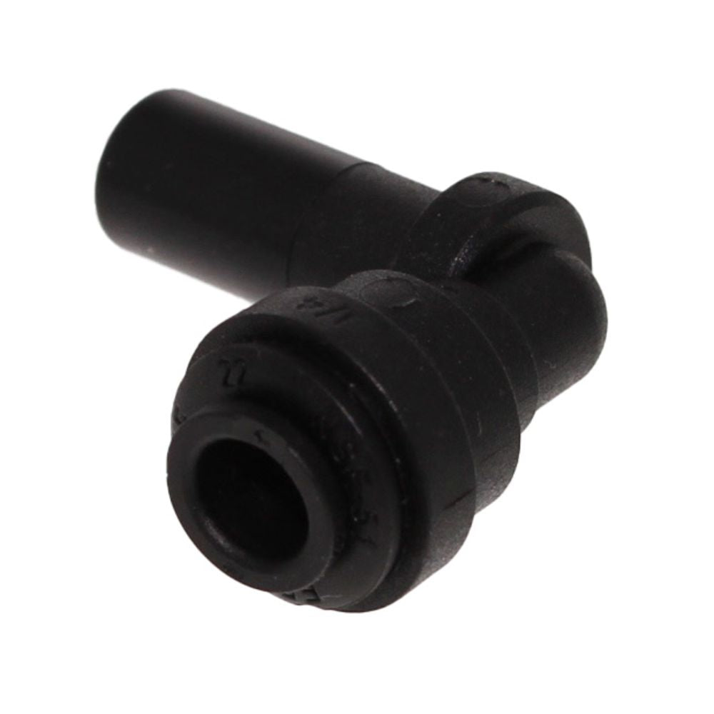 John Guest 3/8" Stem x 1/4" Tube Polypropylene Plug In Elbow - Black