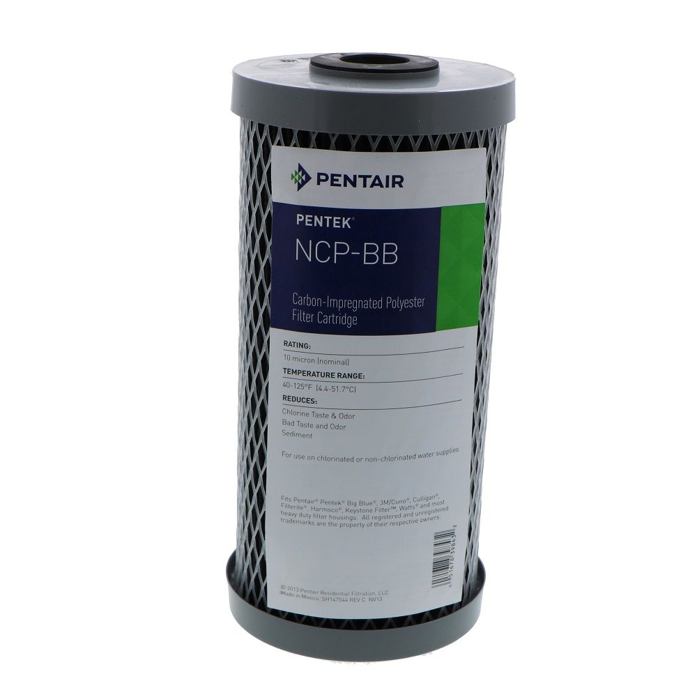 Pentek 155398-43 NCP-BB Carbon Impregnated Non-Cellulose Pleated 10 mic Filter
