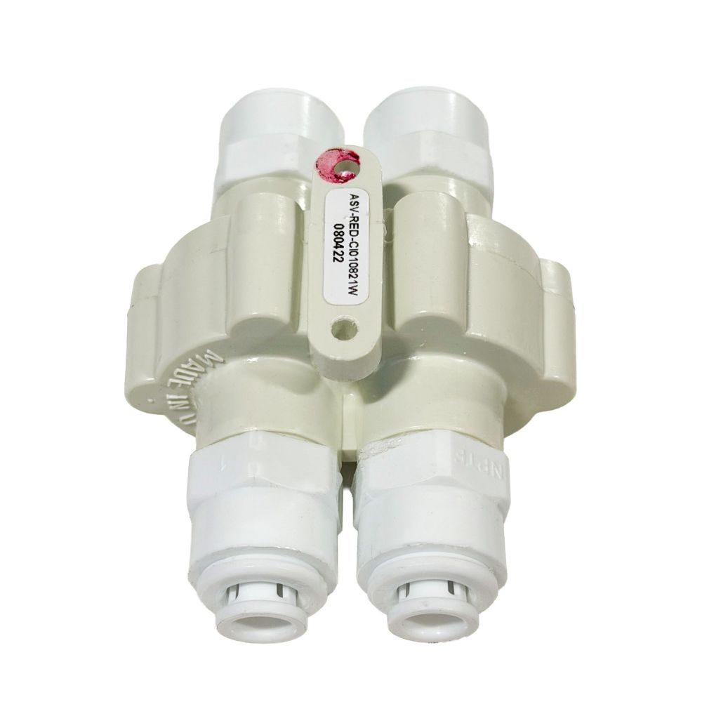 ASV-ERP-JG Automatic Shut-off Valve for Permeate Pumps 4 Way 1/4 QC