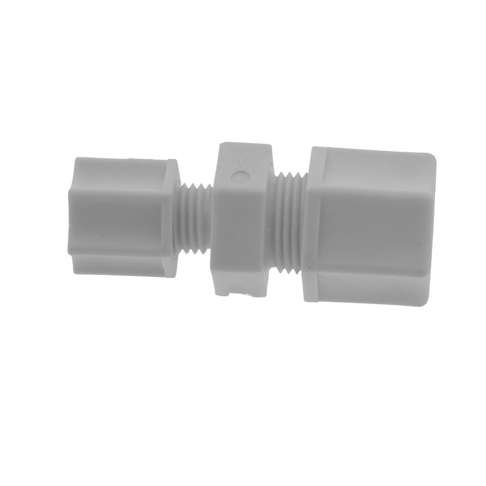 JACO 15-6-4-P-O Polypropylene Reducing Union 3/8 OD Tube x 1/4 OD Tube