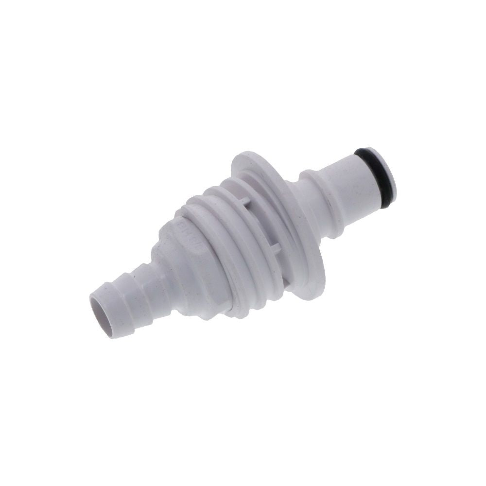 NS4D4200606 ABS Valved Panel Mount Hose Barb Coupling Insert 3/8 ID Barb