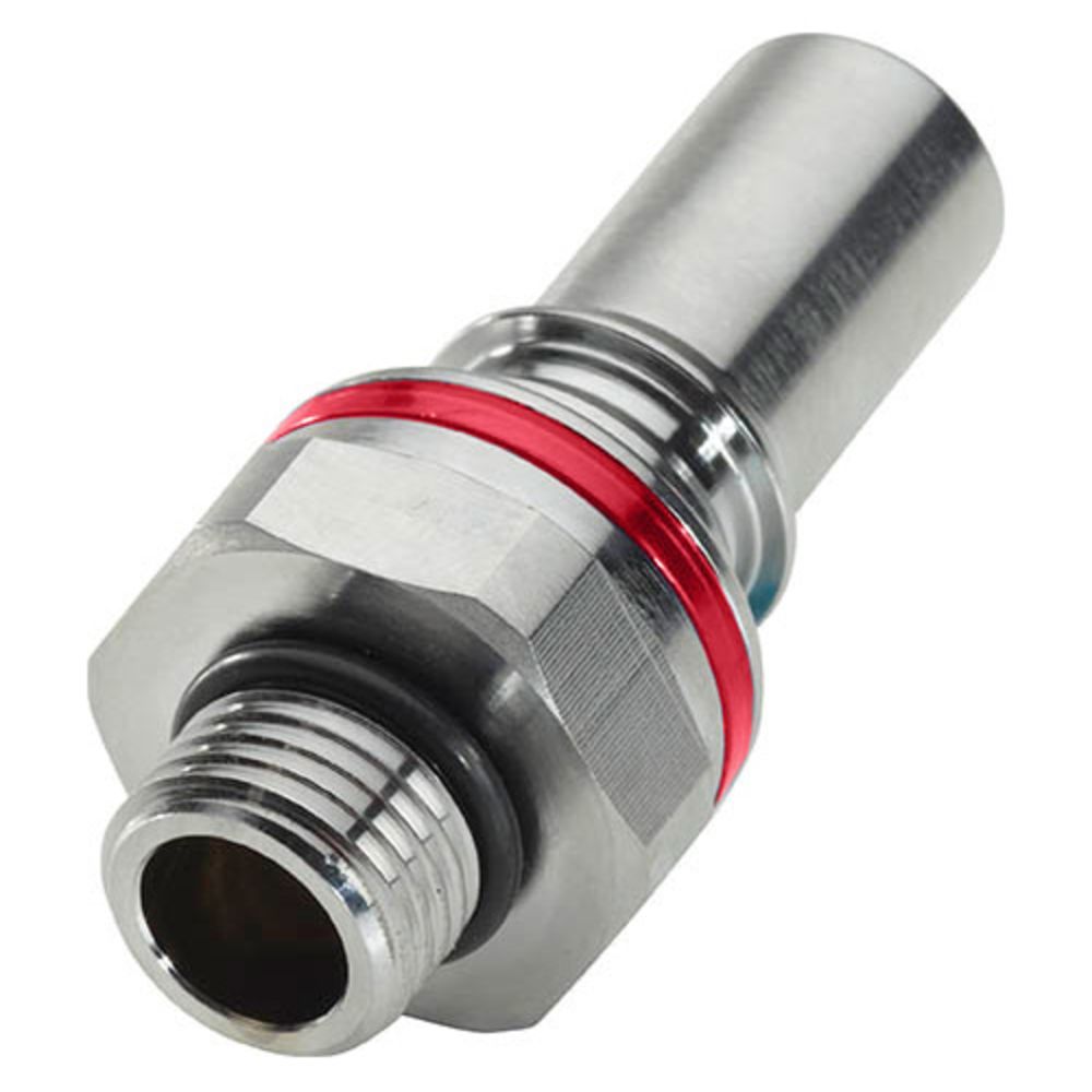 LQ6D46008RED Valved Straight Thread Liquid Cooling Coupling Insert 1/2 SAE Warm Red