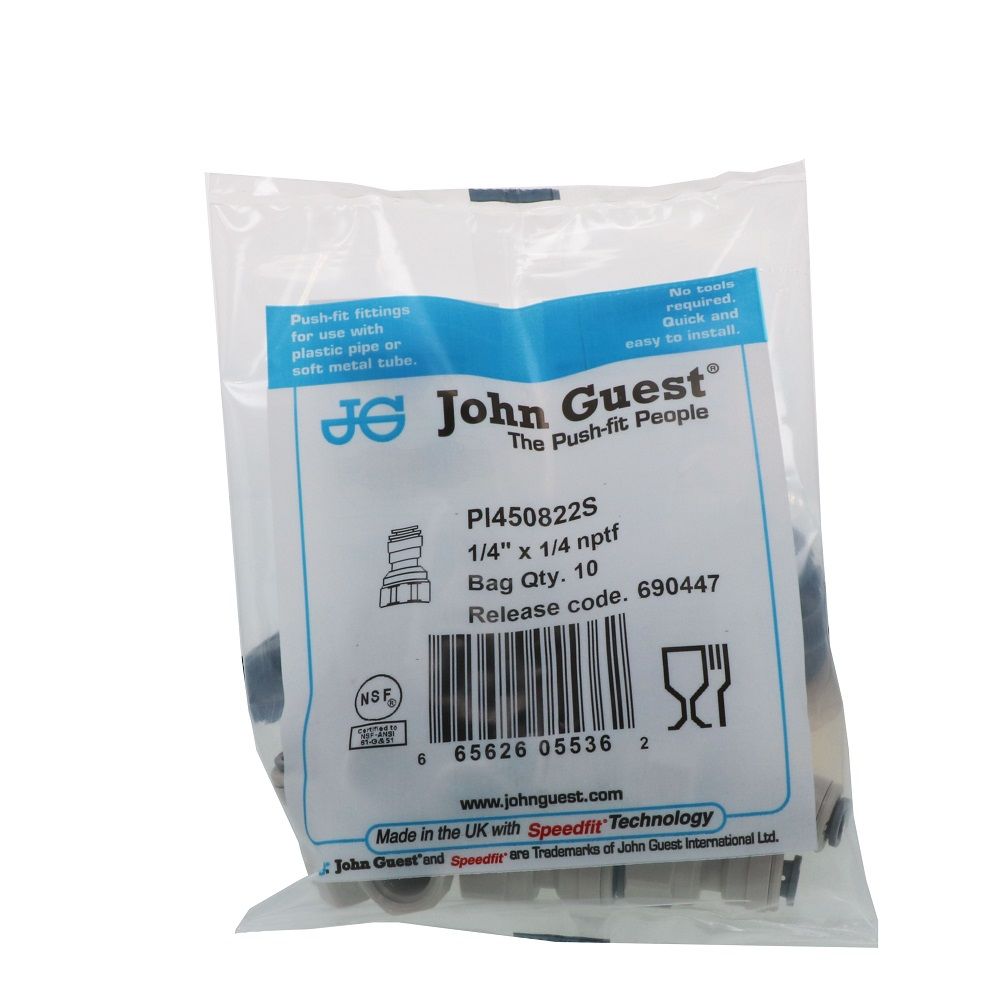 John Guest Female Adapter NPTF - 1/4 x 1/4 NPTF