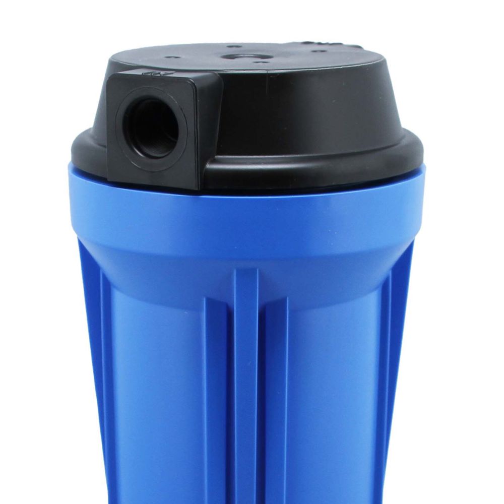 5" Neo-Pure SlimLine Filter Housing Black/Blue 3/8" No Pressure Relief