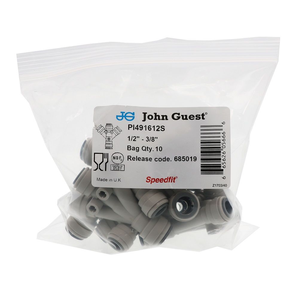 John Guest Three Way Divider - 1/2 x 3/8