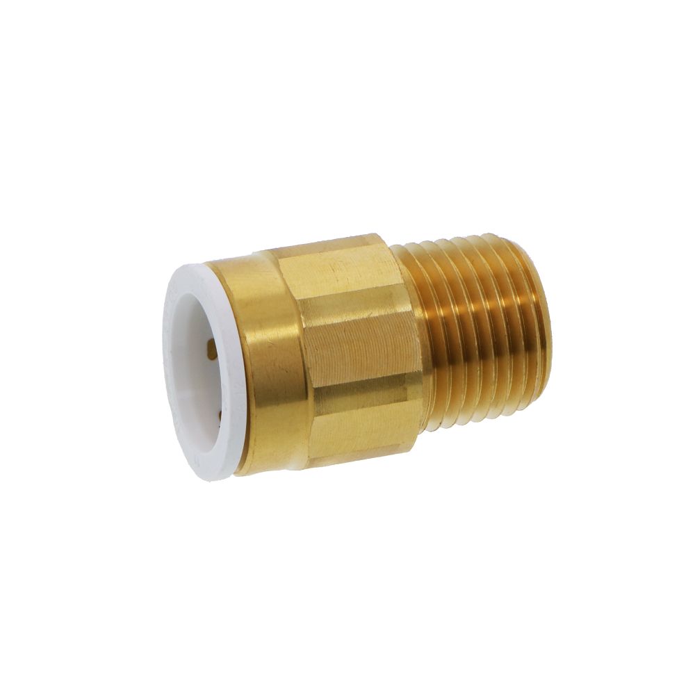 John Guest Brass Male Connector NPT - 1/2 CTS x 1/2 NPT