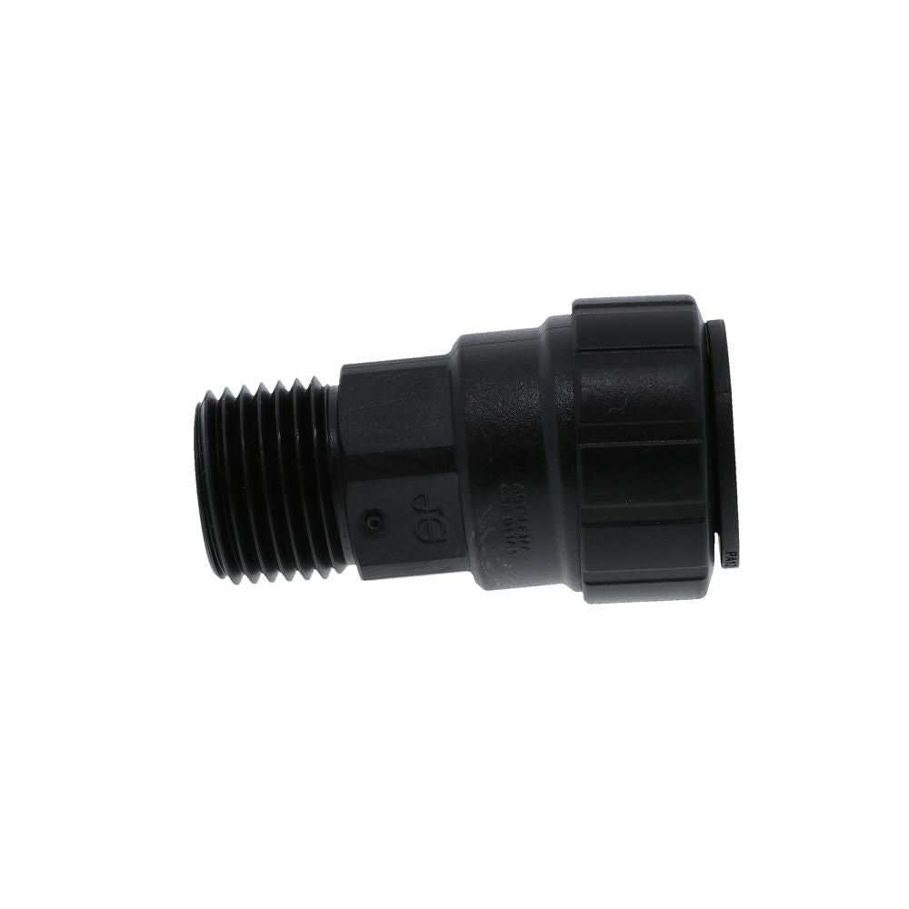 John Guest Black Male Connector - 1/2 CTS x 1/2 NPT