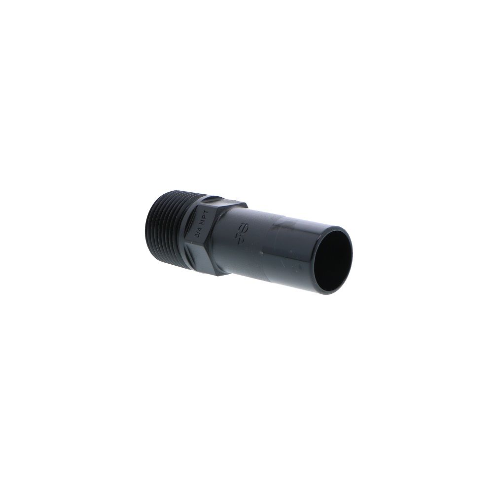 John Guest Black Male Stem Adapter - 3/4 CTS Stem x 3/4 NPT