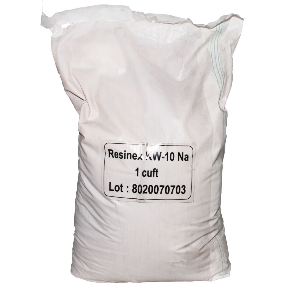 Resinex Strong Acid Cation Resin Hi Cap 10% Crosslink 1 Cu. Ft.