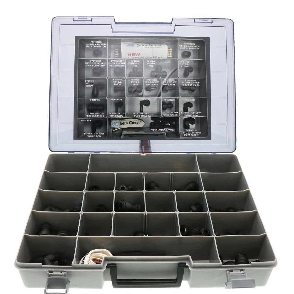 John Guest Installation and Service Kit - 100 Pieces Black Polypro