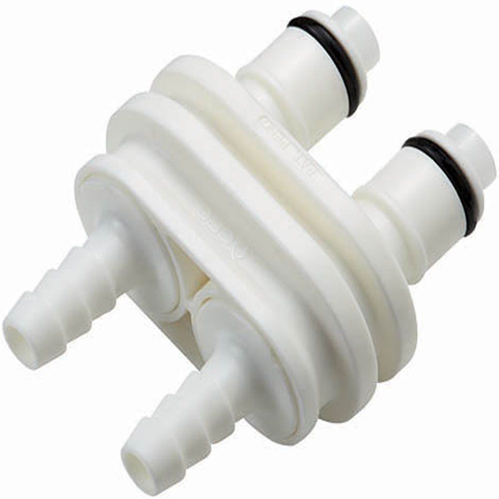 DPCD22004 Valved In-Line Hose Barb Coupling Insert 1/4 ID Barb