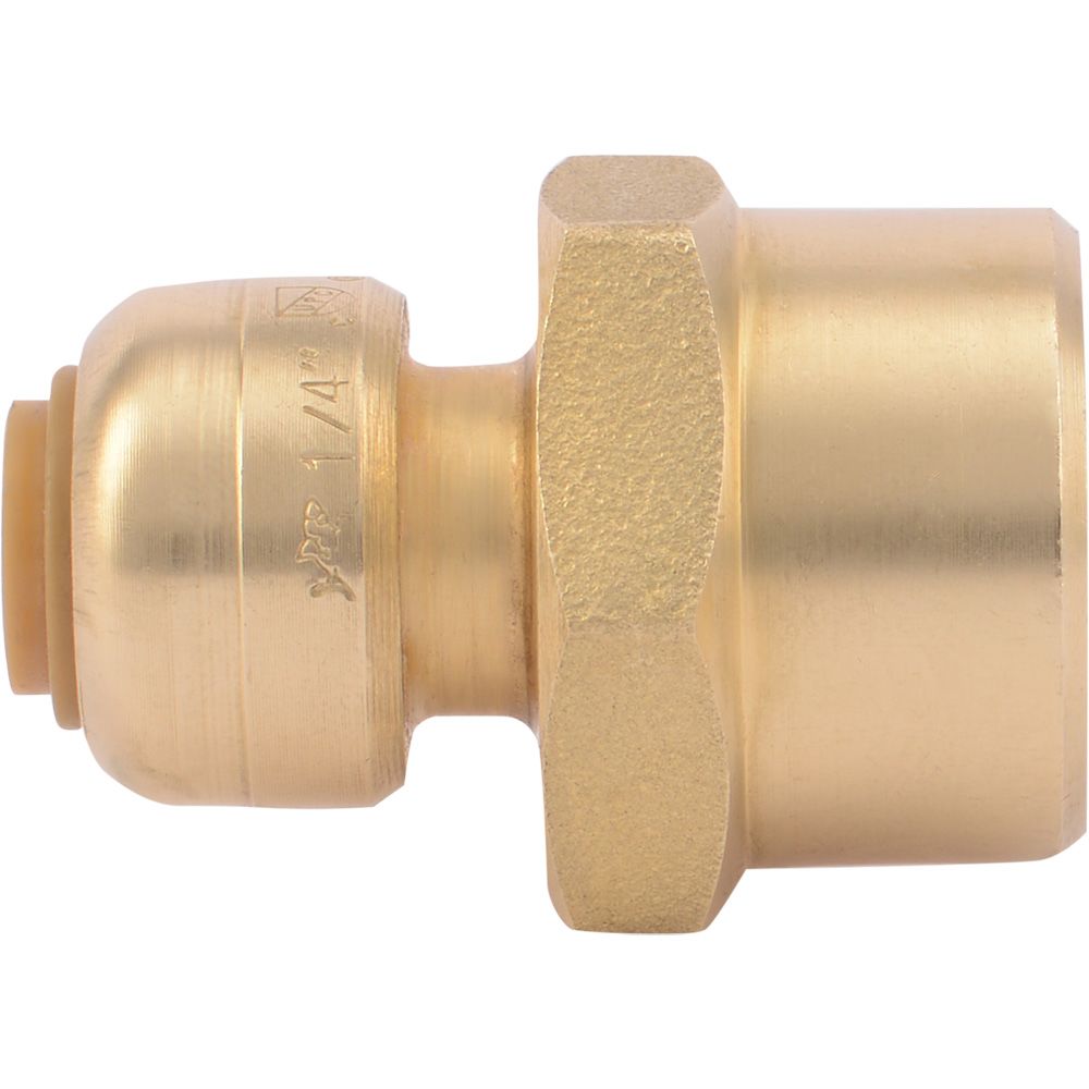 SharkBite® U066LF Lead-Free Brass Push-to-Connect Female Adapter - 1/4" x 1/2" FPT