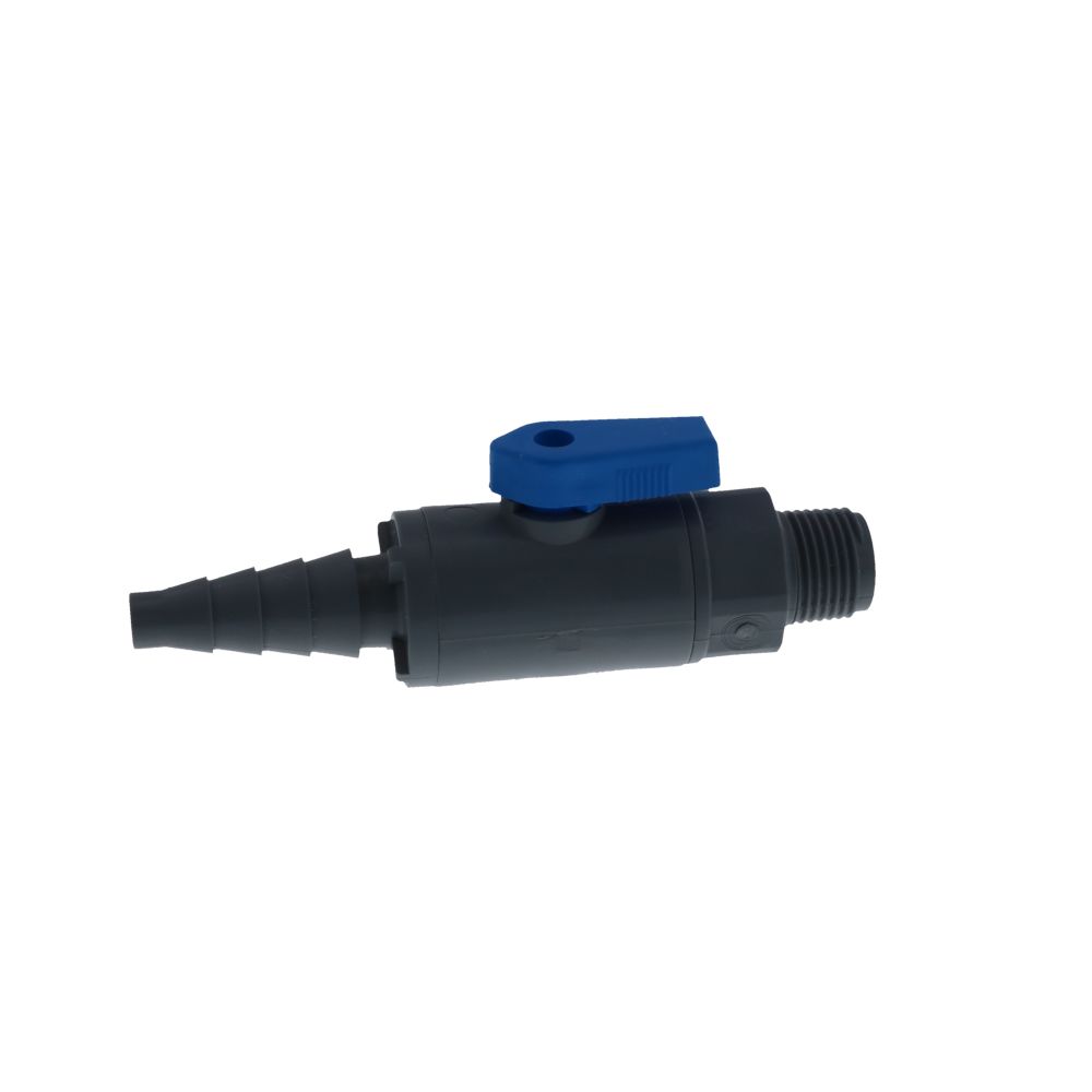 SMC Inline Ball Valve PVC Barb - 3/8 MPT x 5/8 ID Barb