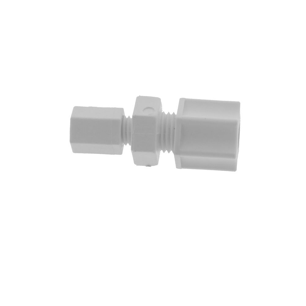 JACO 15-4-2-P-O Polypropylene Union Connector 1/4 OD Tube x 1/8 OD Tube