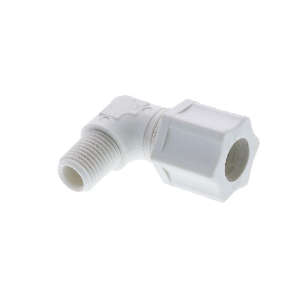 JACO 40-8-4-P-PG Polypropylene Male Elbow 1/2 OD Tube x 1/4 MPT