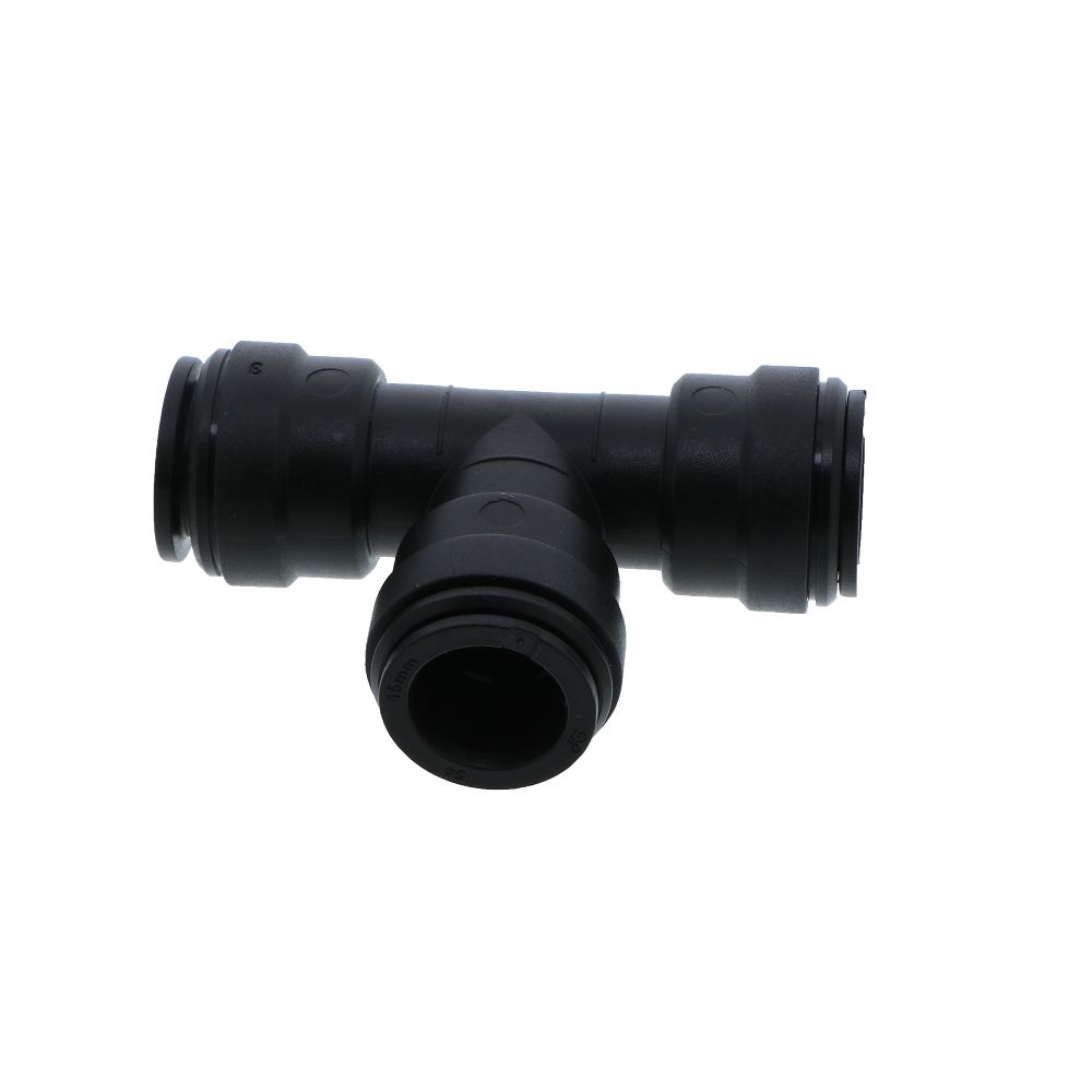 John Guest Union Tee BLACK ACETAL - 15mm