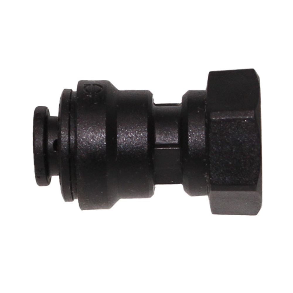 John Guest Female Adapter NPTF Black Polypropylene - 1/4 x 1/8 NPTF