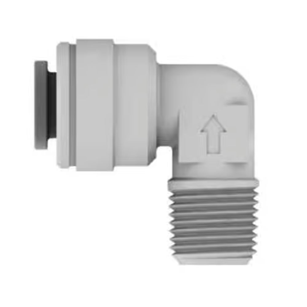 John Guest Check Valve Male Elbow - 1/8" MNPT 0.3 psi Crack Pressure