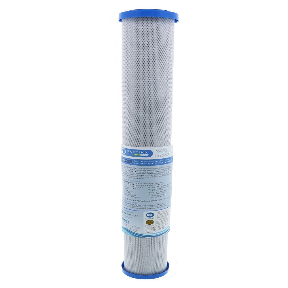 20" Filtrex Matrikx - 01-250-20-GREEN - CTO Plus Green Carbon Block 1 Mic Filter