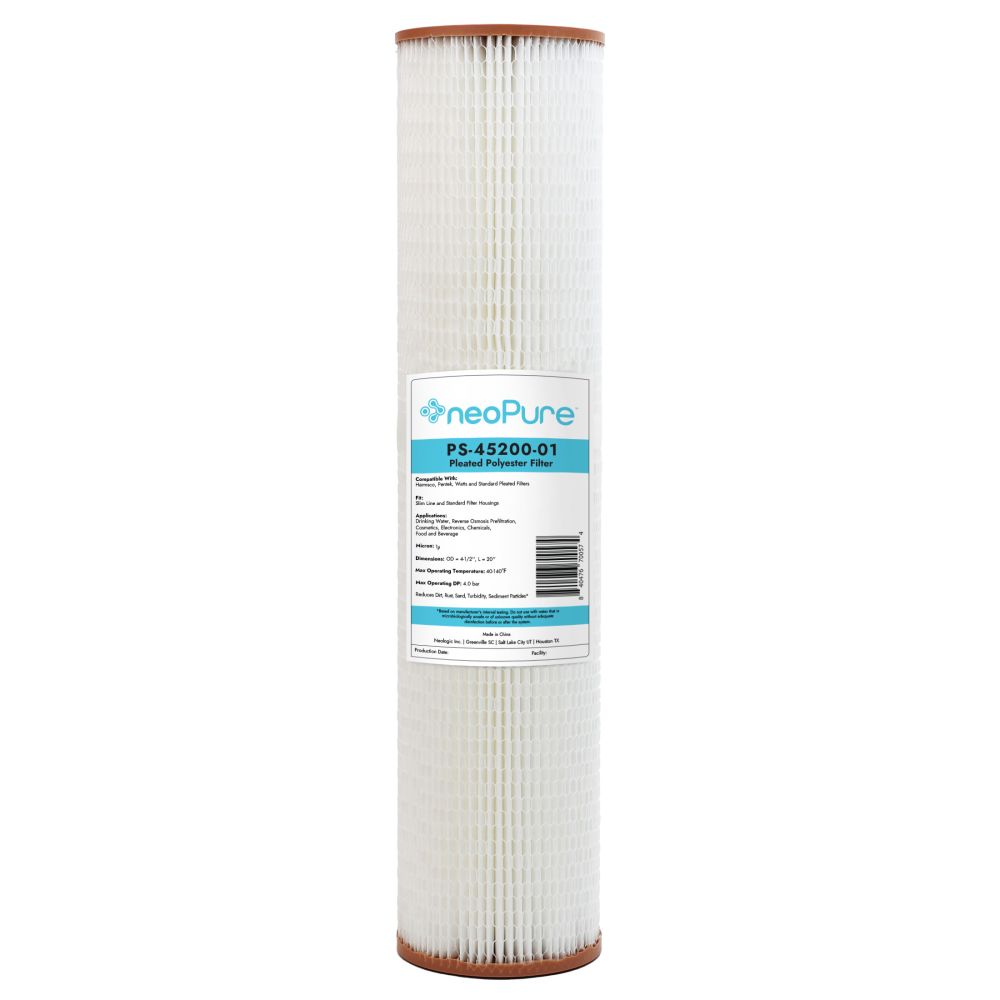 Neo-Pure PS-45200-01 20" BB High Efficiency Pleated Filter 1 micron