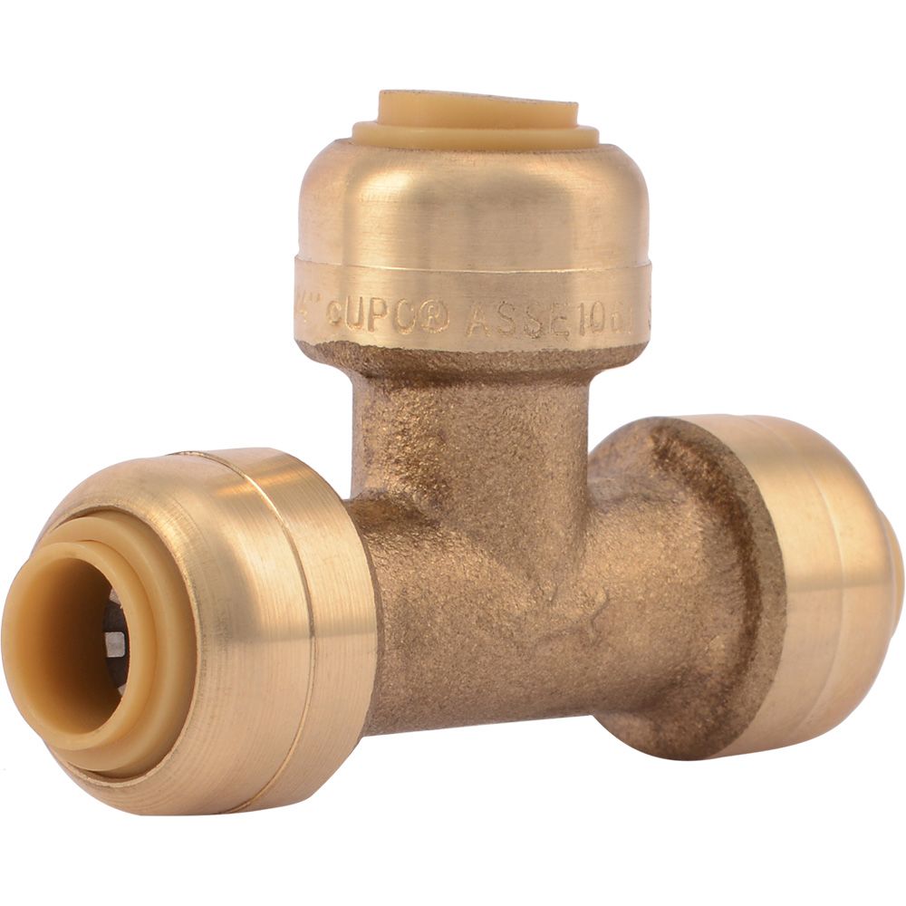 SharkBite® U358LF Lead-Free Brass Push-to-Connect Tee - 1/4" x 1/4" x 1/4"