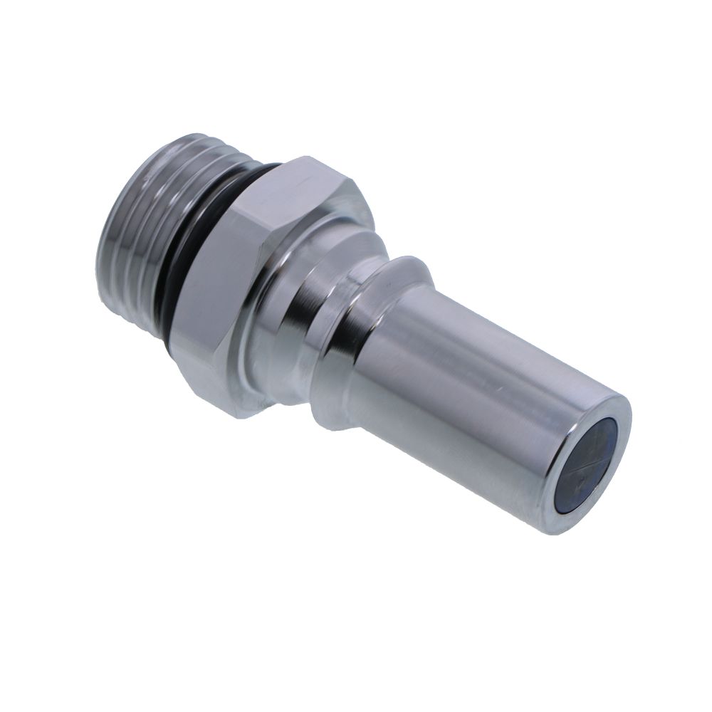 LQ6D46008BLU Valved Straight Thread Liquid Cooling Coupling Insert 1/2 SAE Cool Blue